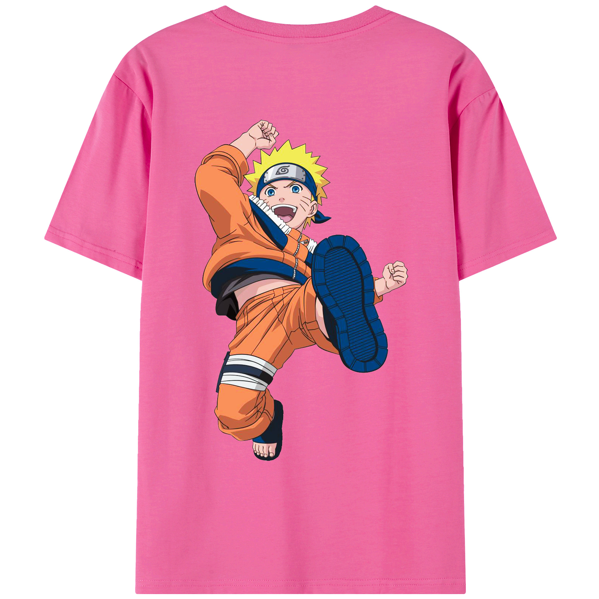 （画像用） NARUTO -ナルト- うずまき ナルト Uzumaki Naruto レディース半袖Tシャツ(バックプリント)